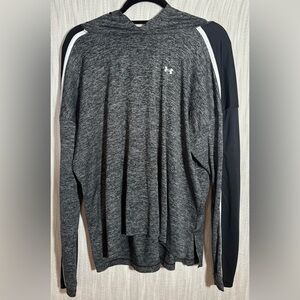 Under Armour Gray and Black Long Sleeve Top